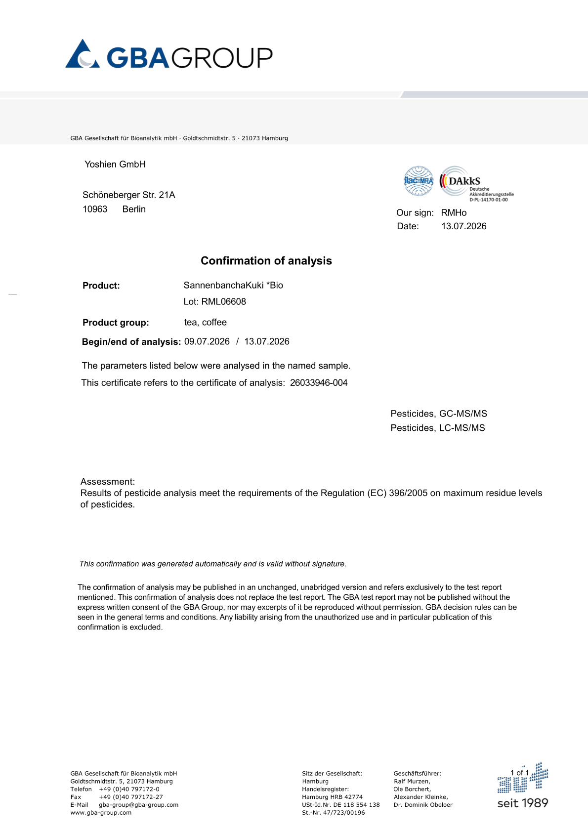 Résultats des tests Résultats des tests
