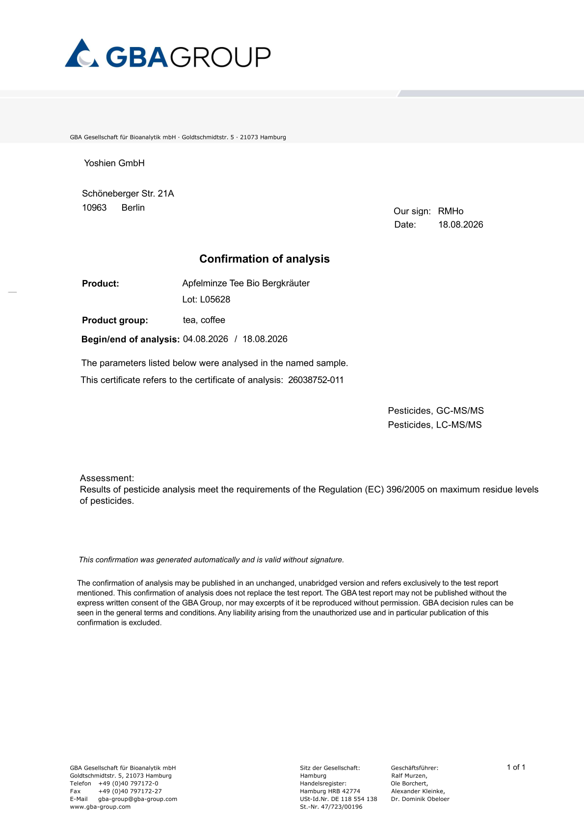Résultats des tests Résultats des tests