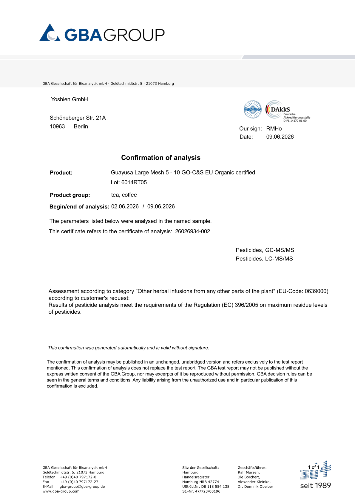 Test results Test results