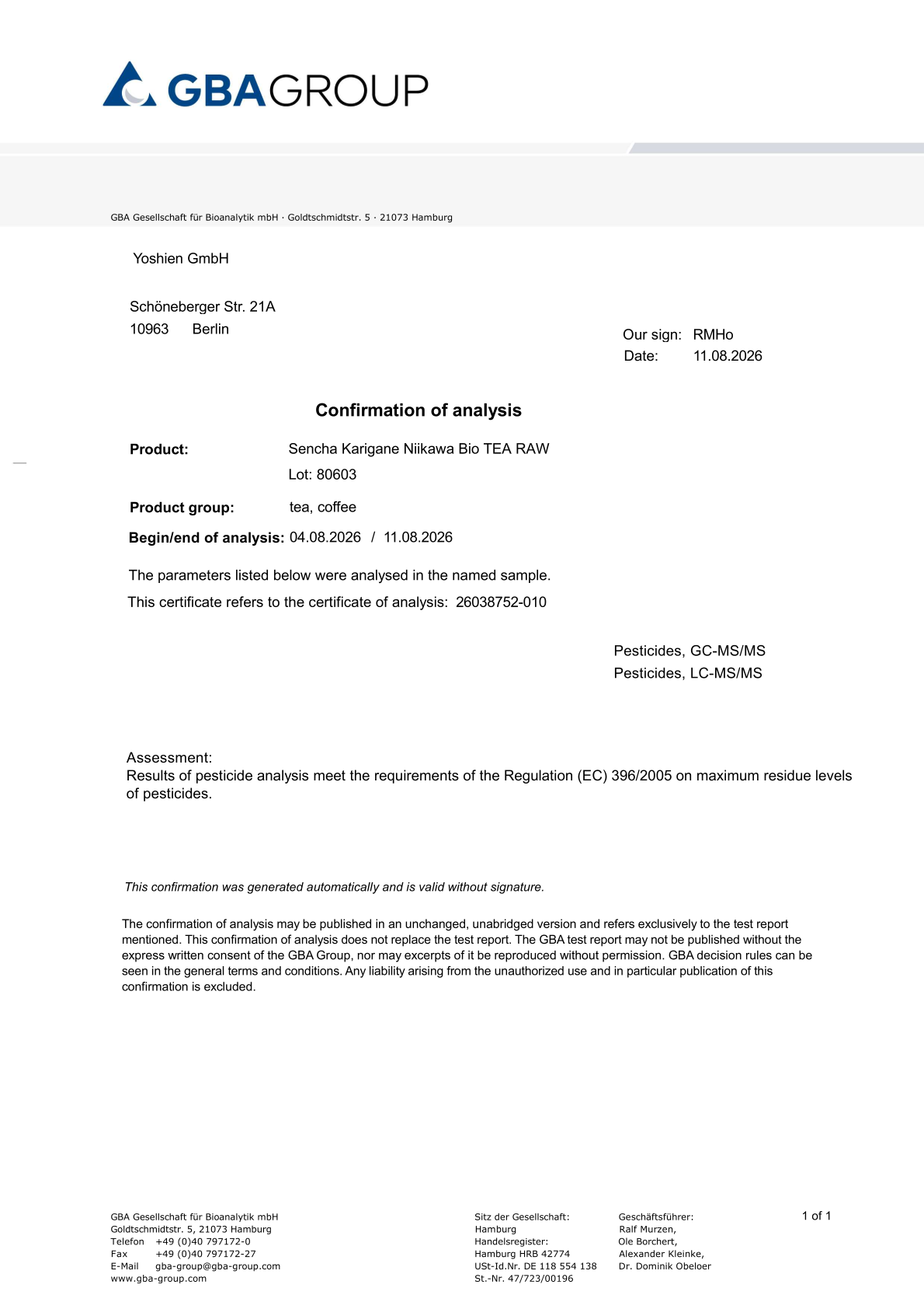 Résultats des tests Résultats des tests